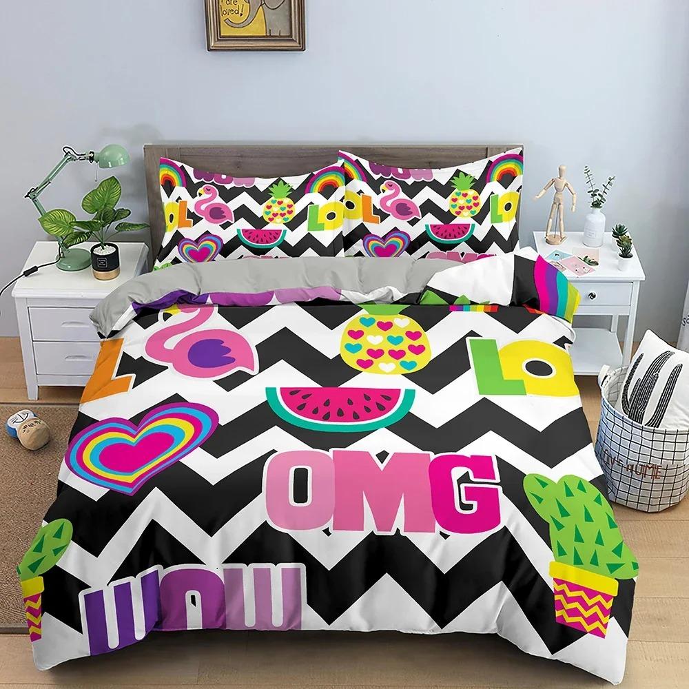 3D Printed Cartoon Duvet Cover for Bedroom Luxury Cozy Bedding Set Quilt Cover Pillowcase King Twin Single Home Decor