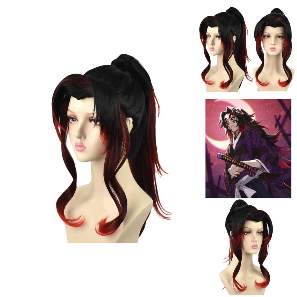 Anime-inspired Black Dead Mule Cosplay Wig Medium Length High-temperature Fiber