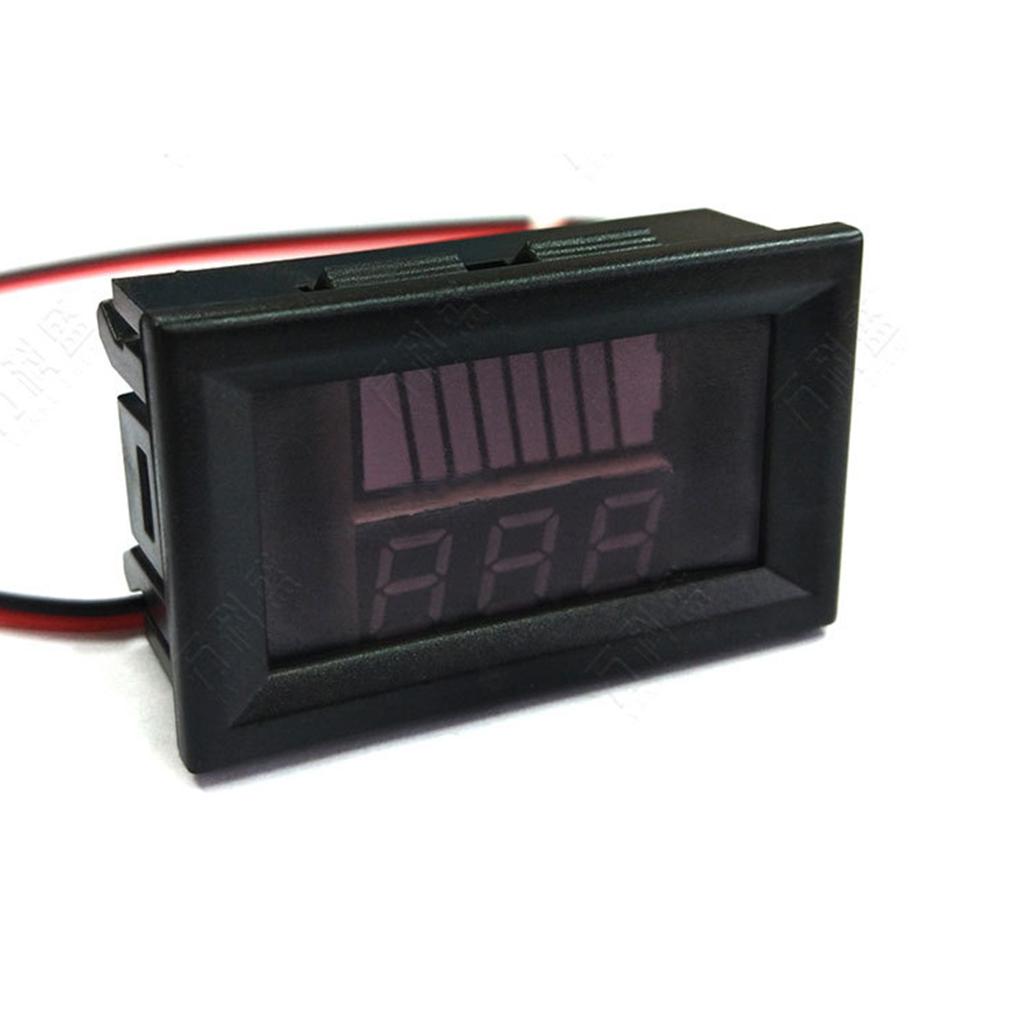 0.56'' Red Blue LCD Digital Voltmeter 12V 24V 60V 72V Battery Capacity Indicator Lead Acid Power Car Motorcycle Voltage Tester