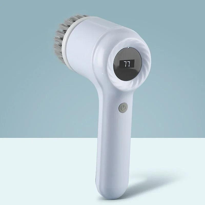 Rechargeable Cordless Electric Scrubber for Bathroom & Kitchen Tiles – 5 Rotary Brush Heads, EU Use (UA/ES/PL Cleaning Tools