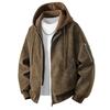 Giacca in Pelle PU Giacca in Pelle Scamosciata da Uomo Tendenza Moda Retro Americana Giacca con Cappuccio Giacca in Pelle