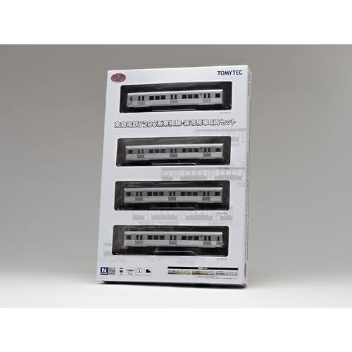 Tomytec Railway Collection, Tokyu Corporation 7200 Series Toyoko Line Non-Air-Conditioned Cars, 4-Car Set, Diorama Supplies, 334330