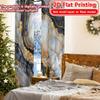 Flat Printing Golden Veins Popular Curtains Drapes Versatile Durable Polyester All Perfect Set Of 2 Made