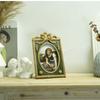 6inch Vintage Picture Frame Antique Tabletop Wall Hanging European Resin Display Frame for Office Hallway Gift Ornaments Arts