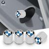 NAZF2 For BMW M Logo Emblem For E34 E36 E60 E90 E46 F10 F20 F30 M 5Pcs Aluminum Car Wheel Tire Valve Cap Dust Cover Car Decals Sticker