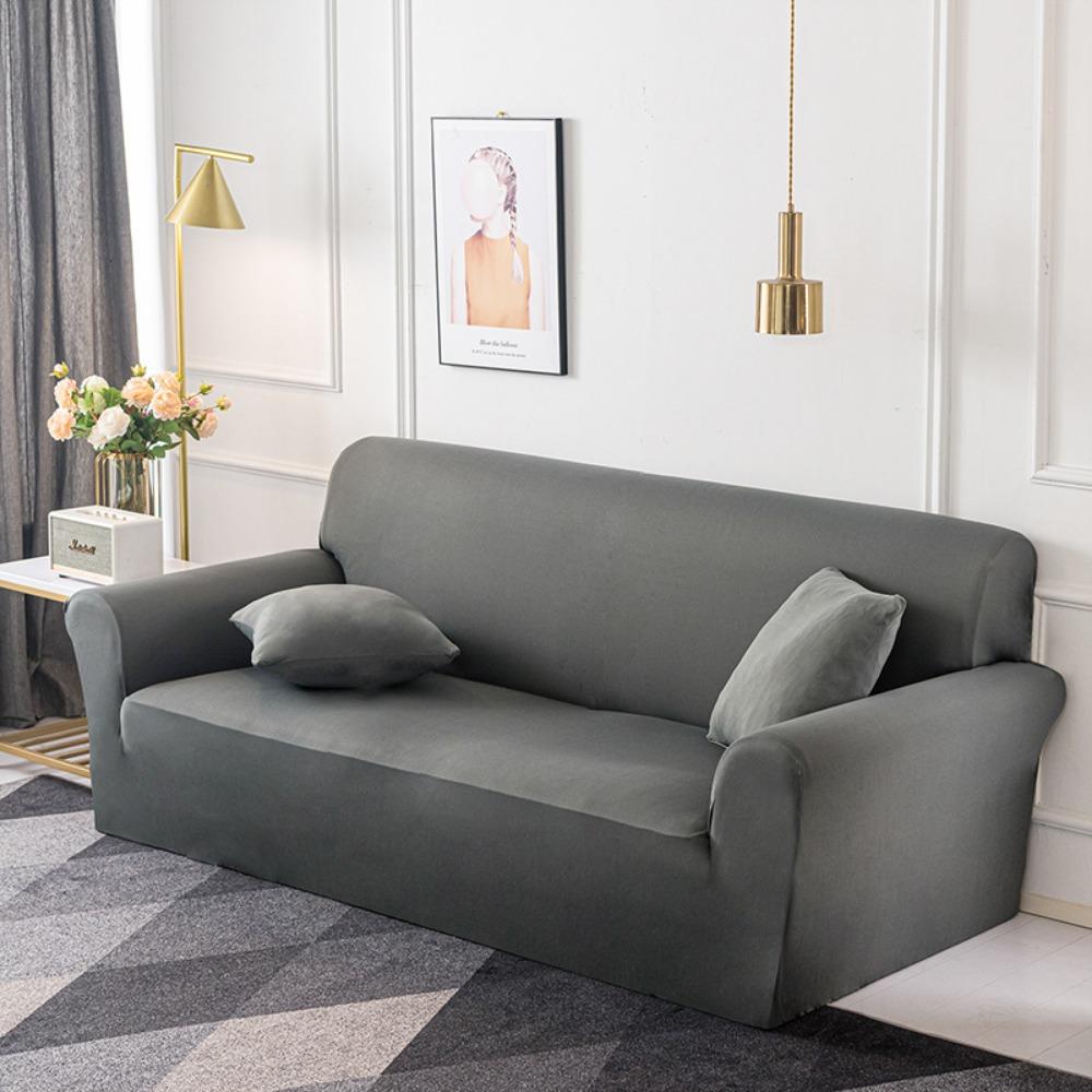 Nordic Elastic Sofa Cover All-inclusive Solid Color Simple Household Knitted Fabric Sofa Cover