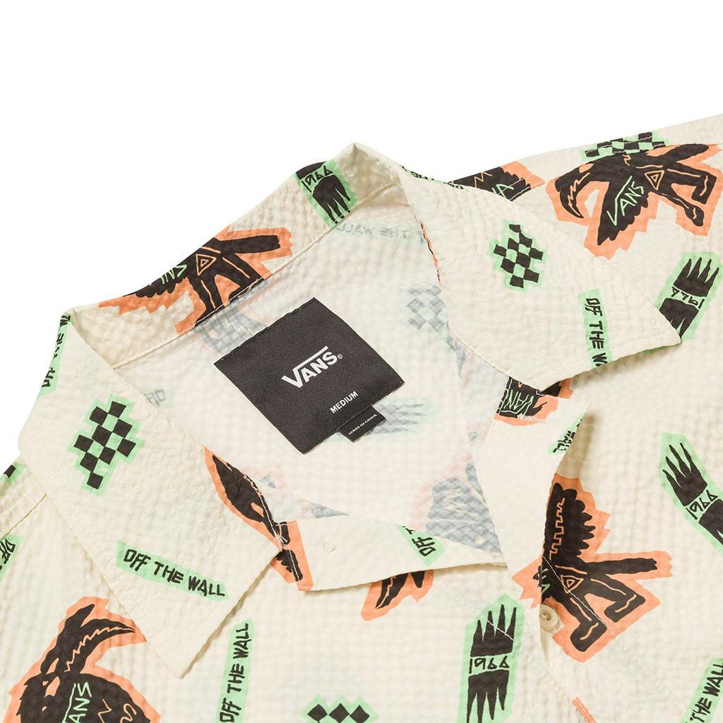 Vans Classic Fashion Simple Versatile Short Sleeve Shirt Men shirts Off-White VN000NNEEFW