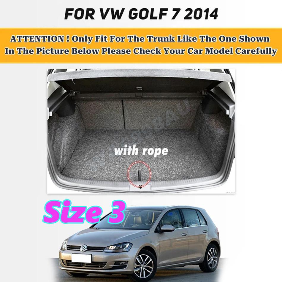 Custom High Quality Car Trunk Mat For VOLKSWAGEN VW Golf 7 2014 2015 2016 2017 2018 2019 2020 Anti Dirty Durable Leather Carpet