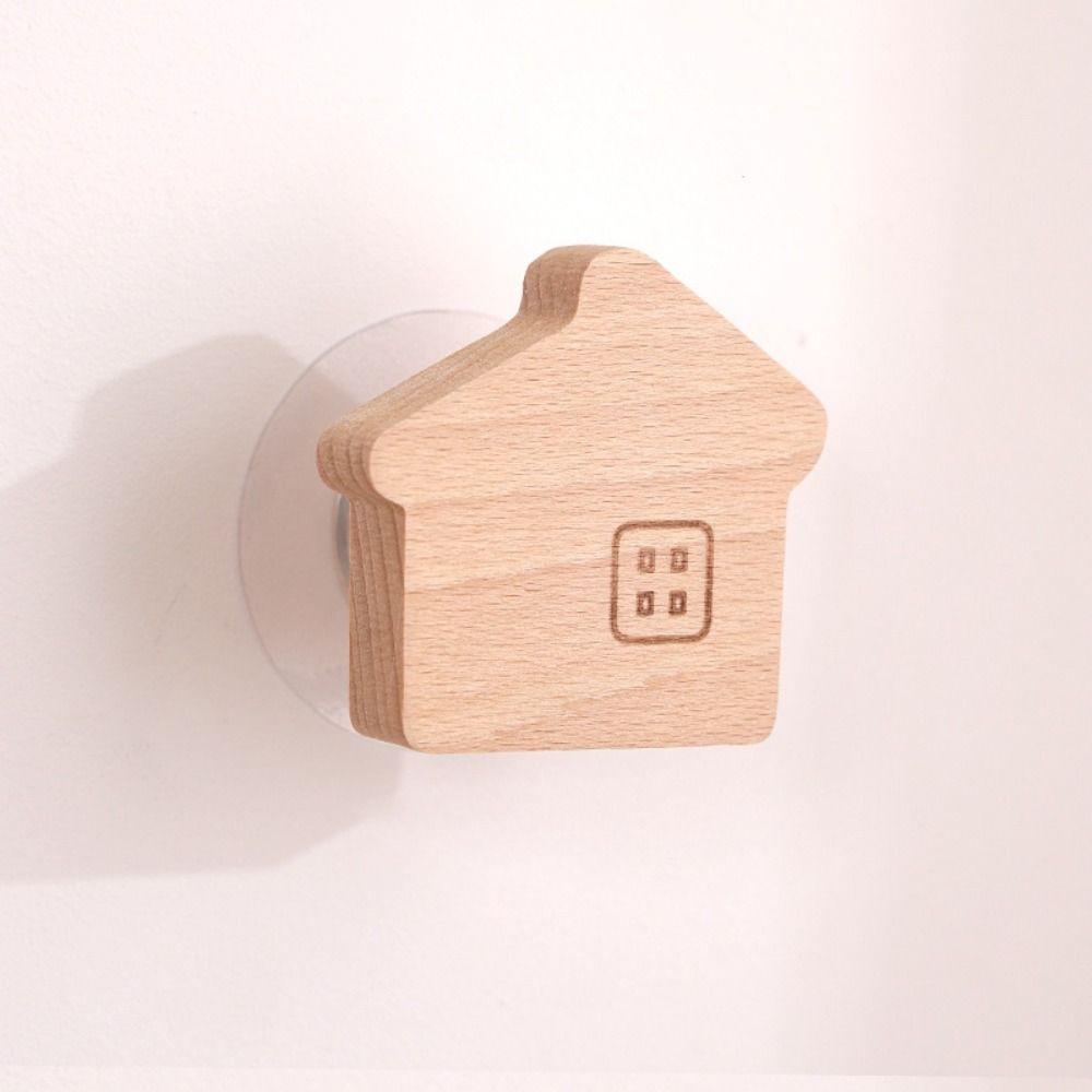 Cute Wooden Hook Woodiness Towel Rack New Wall Door Holder  Home Decoration