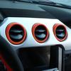 Air Conditioner Vent Outlet Frame Trim for Ford Mustang 2015+ Orange Accessories