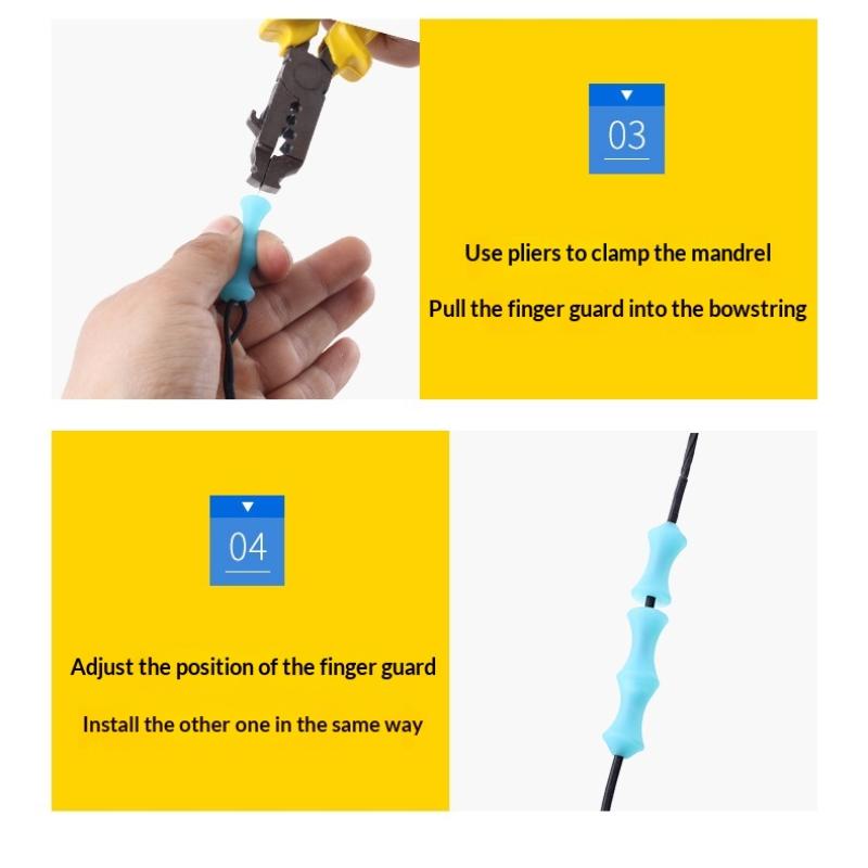 Set 3 Bucăți S/L Protecție Deget Arbaletă Protecție Deget Coardă Arc Tab Pentru Arc Recurv Silicon Protecție Deget Eliberare Deget Echipament