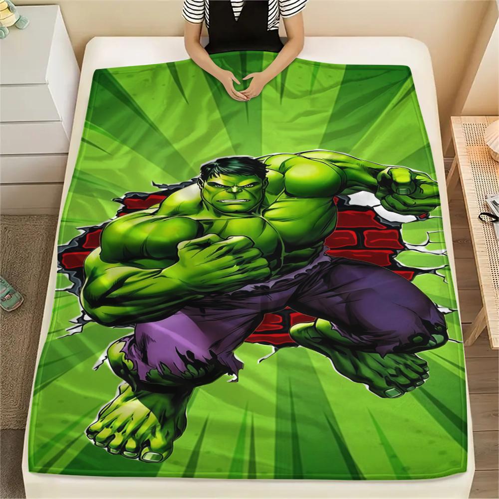Couverture Douce en Flanelle Hulk, Imprimée pour Chambres à Coucher Canapés Lits, Convient pour Voyage Pique-nique Chaise -HYQ49