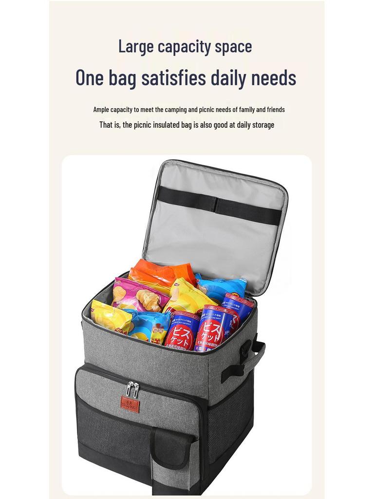 2021 Large Rolling Insulated Picnic & Food Delivery Bag with Wheels