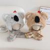 Winter Children's Ear Protection Hat Cartoon Cute Koala Scarf Hat One Piece Hat Anti Cold Lei Feng Hat Pullover Hat