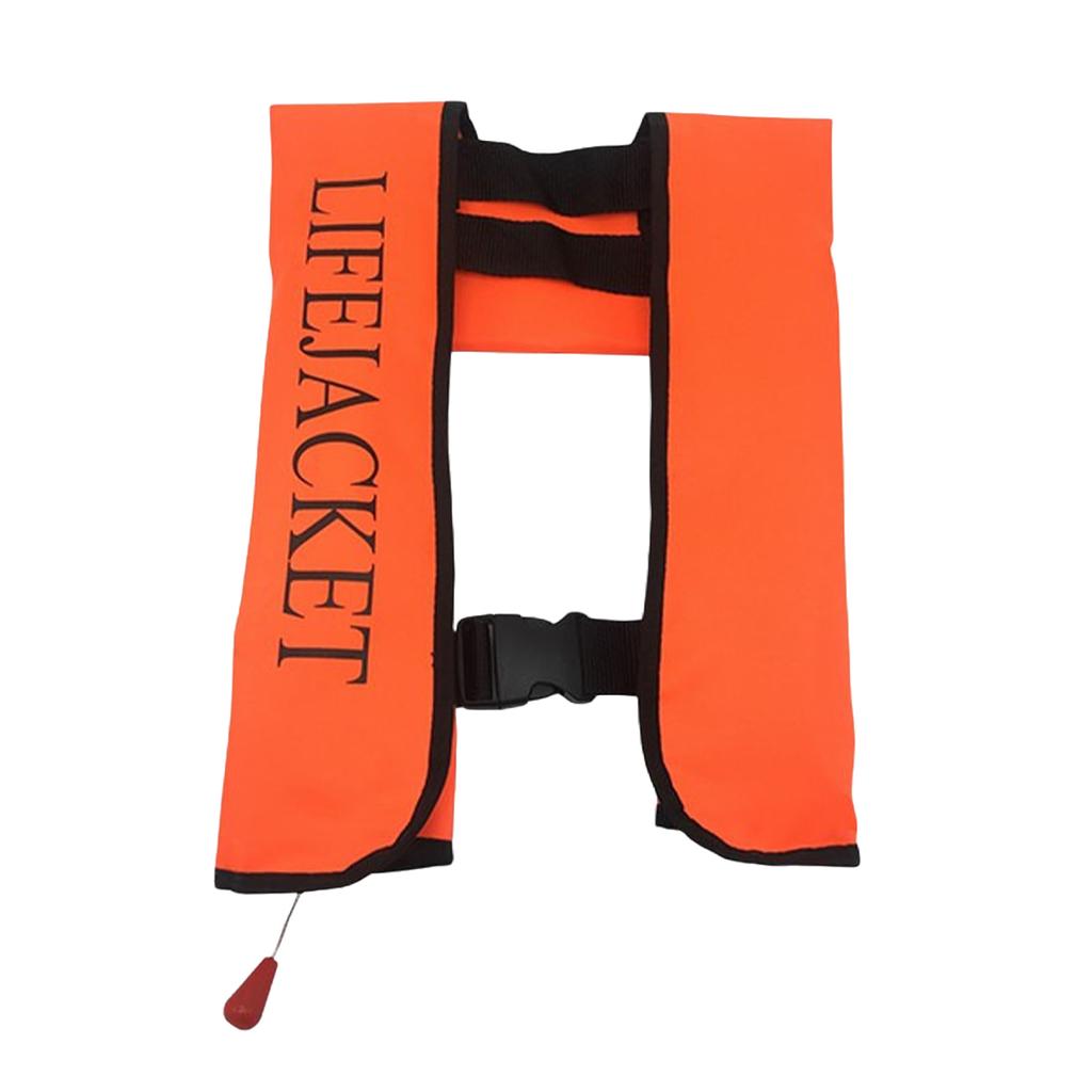 Self-inflatable Life Jacket with Reflective Strips & Emergency Whistle Kayak Vest for Surfing Swimming Kayaking Sailing Boating