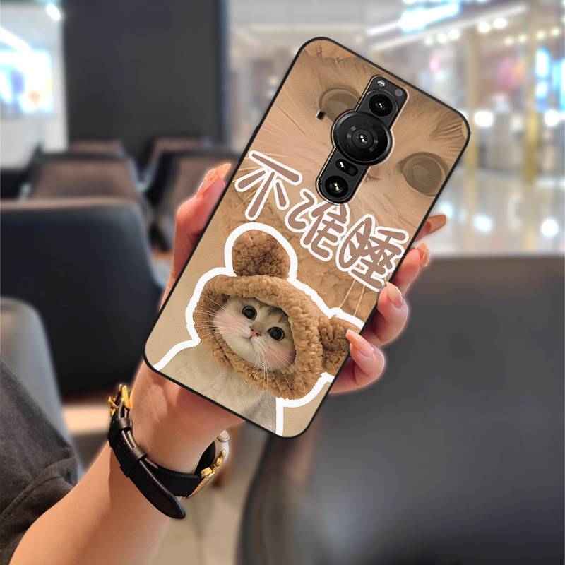 Phone Pouch Silicone Phone Case For Sony Xperia Pro-I Graffiti Full Wrap Anti-dust Protective Soft Case Cute Waterproof