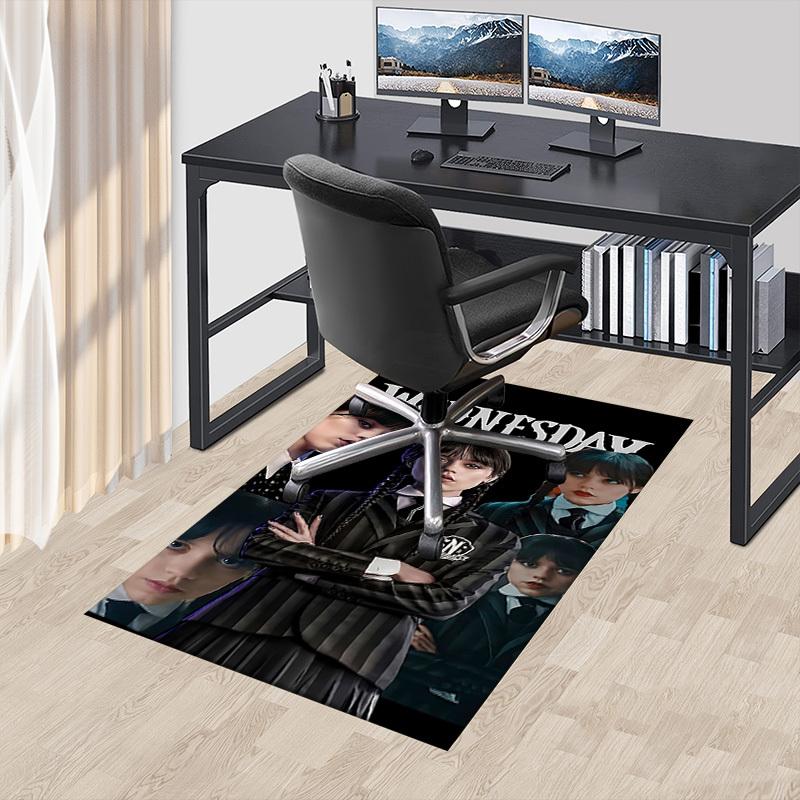 1pc Wednesday Addams Carpet Anti Slip Polyester Floor Mat for office.Bedroom