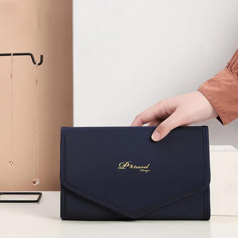 Portable Jewelry Organizer Earring Boxes Packaging Travel Storage Bag Jewelry Box For Journey Girl Gift