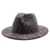 Hat British Style Spring Men'S And Women'S Snake Pattern Woolen Jazz Hat, Top Hat