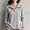 Women's V-Neck Long Sleeve Pullover Sweater for Casual Daily Wear
