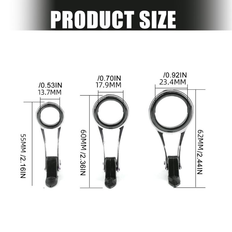 Eye Rings Fishing Accessories Fishing Line Guide Top Rings Rod Guide Top Rings Easy Installation Fishing Rod Wire Rings