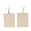 Geometric Earrings Wooden Drop Ear Stud For Women
