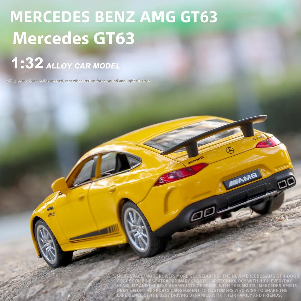 1/32 Mercedes Benz AMG GT63 Sportwagen Legierung Diecast Automodell Sound Licht Rückzug Spielzeug Ornamente Geschenk für Kinder Sammeln