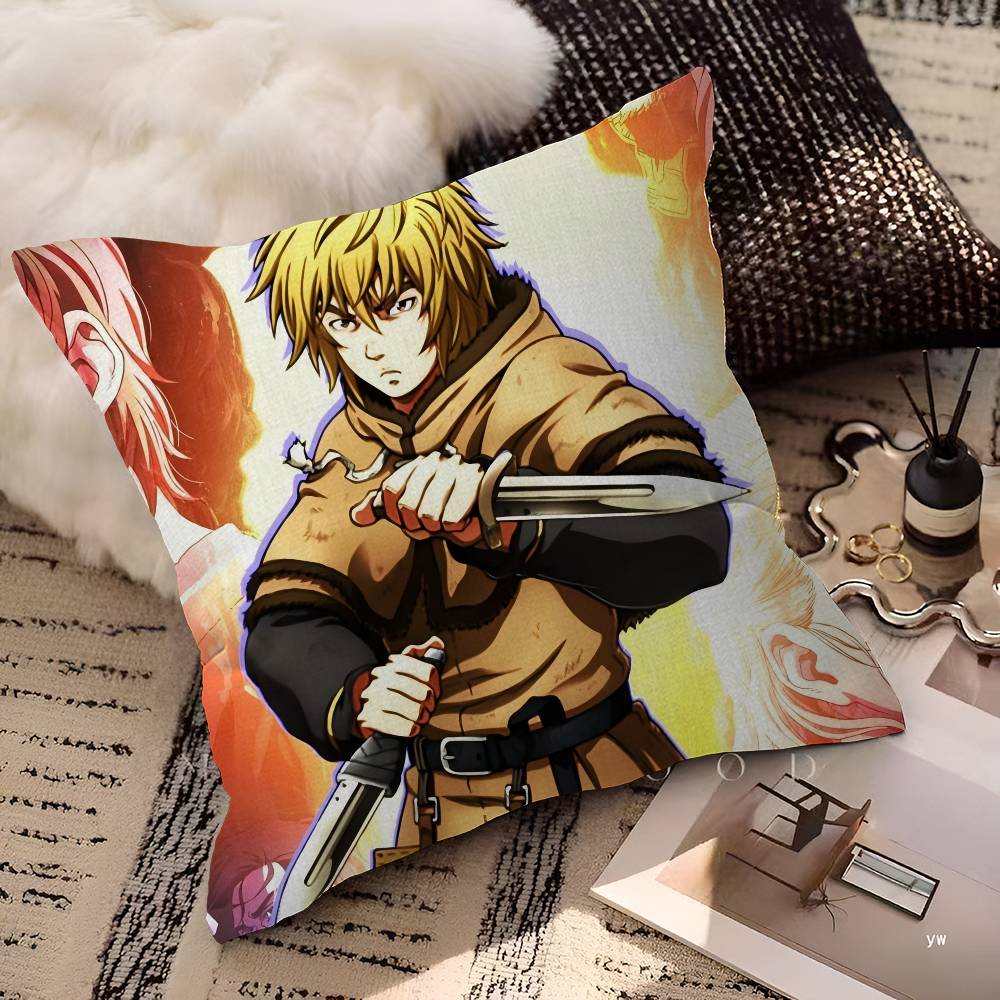 VVinland SSagaS Anime Pillow Gift Home Office Decoration Pillow Bedroom Sofa Car Cushion CoverPillow Case