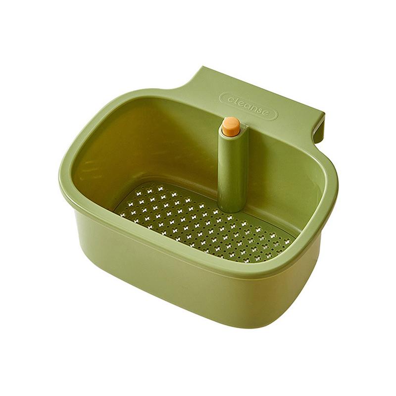 Sink Hanging Strainer Basket Drain Basket Openable Bottom Cover Kitchen Garbage Filter Sink Sponge Storage Basket