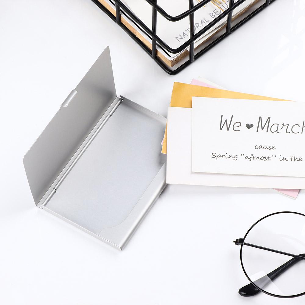 Hot Selling Aluminum ID Box Stainless Silver Business Namecard Clip Waterproof Card Case