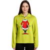 Women's Stand-up Collar Long-sleeved Pullover Top, Christmas Print Sports Top