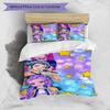 Set copripiumino 3 pezzi (1*Copripiumino + 2*Federe, Senza Nucleo),Set Biancheria da Letto con Stampa KPop Demon Hunters, Decorazione Camera da Letto, Stagione Unica, Regalo di Compleanno