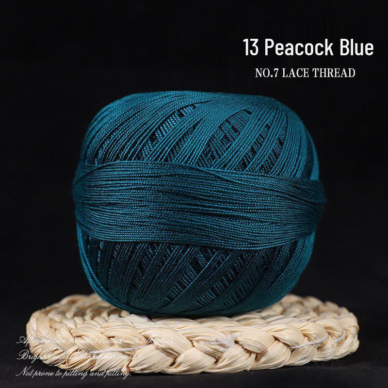 No. 7 Soft Silk Lace Yarn - Hand-Knitted, Strong Twist for Summer and Short Sleeves