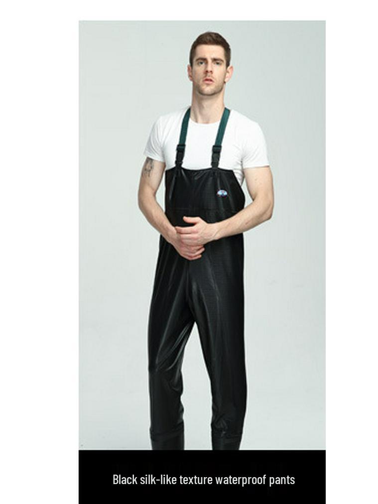 Waders de Pesca Impermeáveis até à Cintura com Botas: Calças de Chuva Duráveis e Resistentes ao Desgaste para Homens e Mulheres