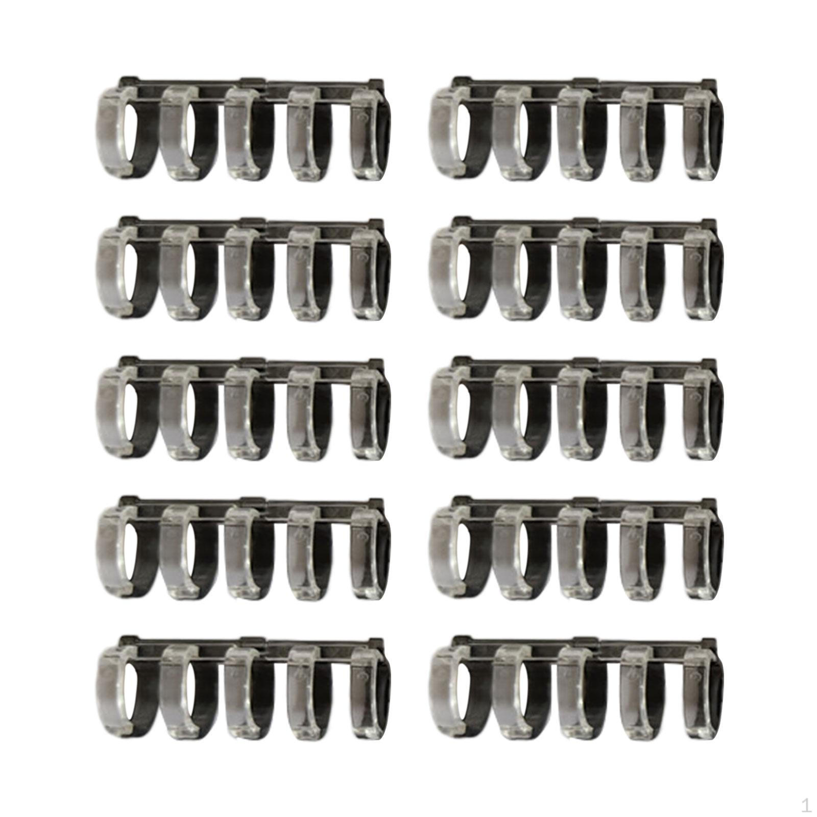 

10 X 5 Loose-leaf Binding Rings Holes Book Comb for Album black white