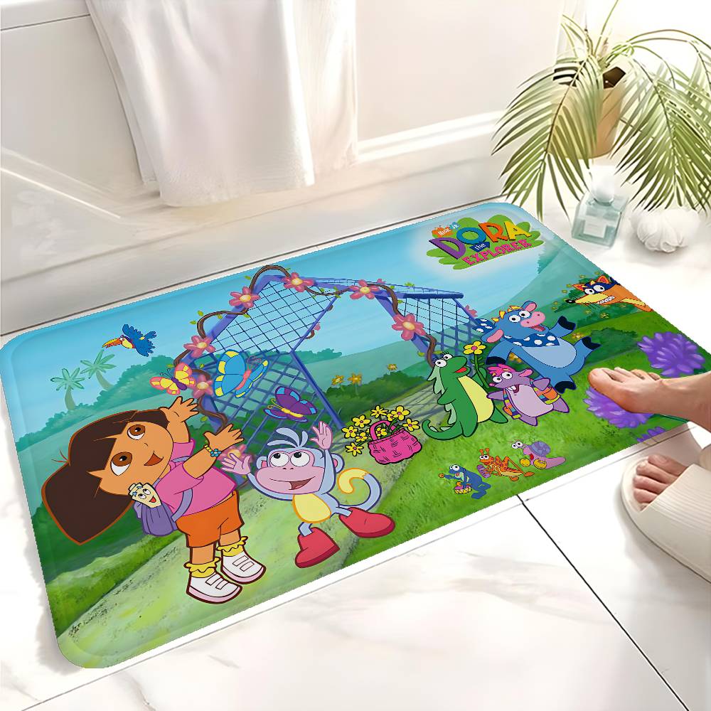 Tappetino da Pavimento Rettangolare Antiscivolo Morbido per la Casa Tappetino per Porta d'Ingresso Interno Esterno Tappetino di Benvenuto Divertente D-Dora Classico Anime