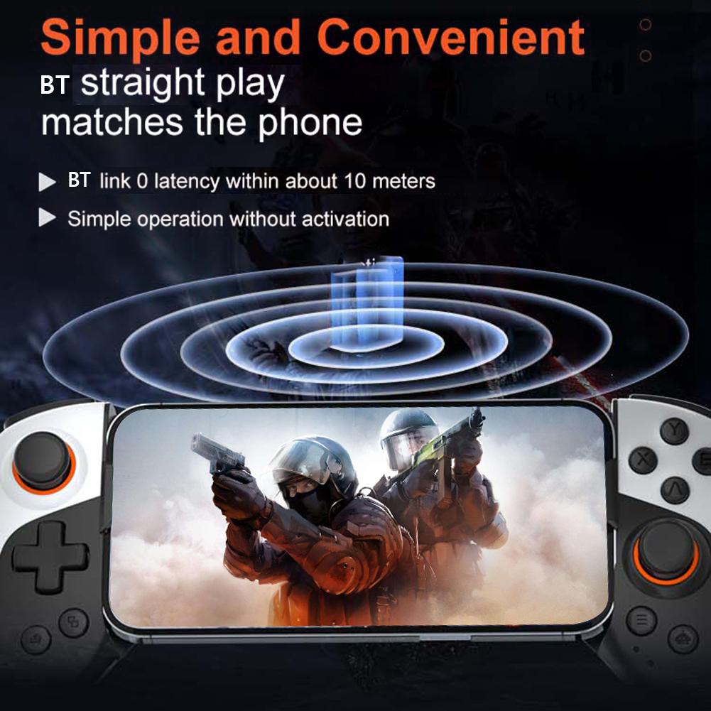 Cell Phone Gamepad Bluetooth-Compatible5.3 Macro Function Phone Game Controller for iPhone 15/14/13//iOS/Tablet/PC/Switch