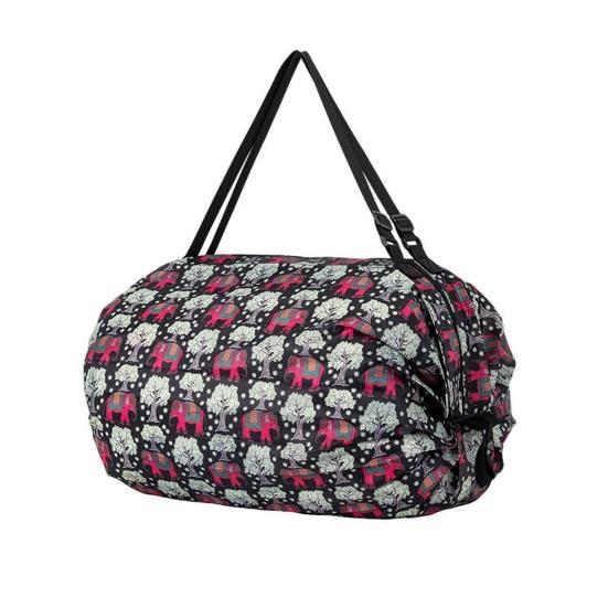 Foldable Shopping Bag Reusable Grocery Storage Tote Bag Portable Oxford Cloth Shoulder