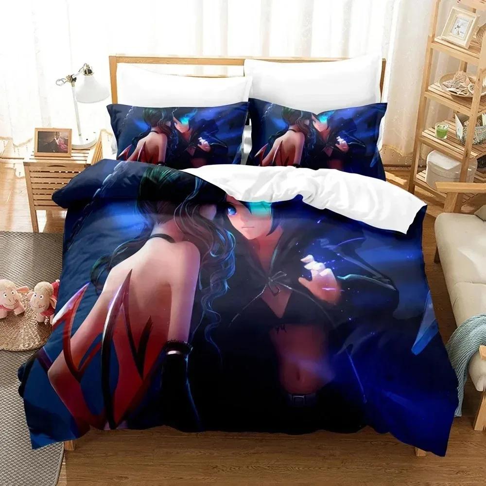 3D Duvet Cover Black Rock Shooter Anime Bedding Set Polyester Pillowcases Quilt Cover Home Decor For Teens Gift Twin King Queen