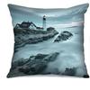 Home Decor Lighthouse Scenes: Coastal Dreamy Decor Pillows Pattern Cushion Cover Suitable For Sofa Bedroom Car Pillow Cover