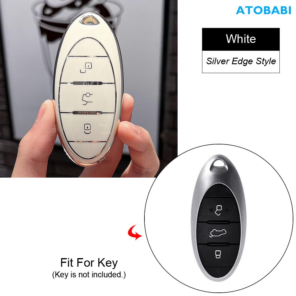TPU bilnøkkeldeksel Smart fjernkontroller Nøkkelveske Beskytter Nøkkelringholder Autotilbehør For FAW Besturn T77 Pro B70 T99 T55 T33