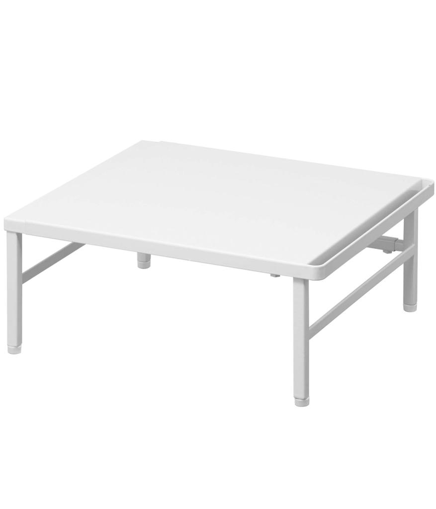 Yamazaki Jitsugyo 5181 Extendable Dishwasher Approximately Lower Tier Turns Into Work Comes with Adjuster Included Rack, White, W37~62XD36XH15~16.5cm,