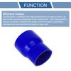 X AUTOHAUX 1pcs Inner Diameter 83-102mm Length 127mm 0 Degree Blue Car Silicone Hose