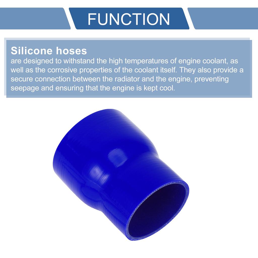 X AUTOHAUX 1pcs Inner Diameter 83-102mm Length 127mm 0 Degree Blue Car Silicone Hose