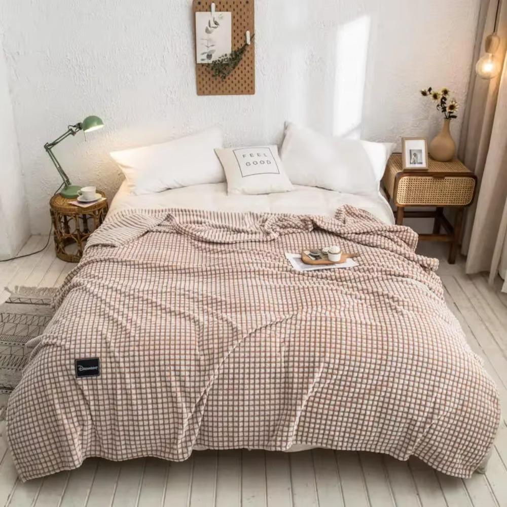 

Solid Color Nap Blanket Skin-friendly Cover Blanket Household Plaid Coral Fleece Blanket Office S жовтий