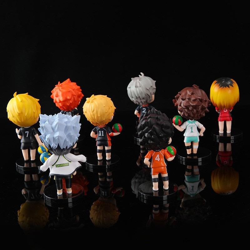8-piece volleyball youth anime figurines, Xiangyang Yingshan Feixiong blind box toy models and display items
