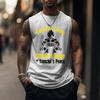 2025 One Piece Anime Luffy Peripheral Print Tank Top Gym Men's Loose Sports Summer Fashion Pure Cotton Breathable Vest