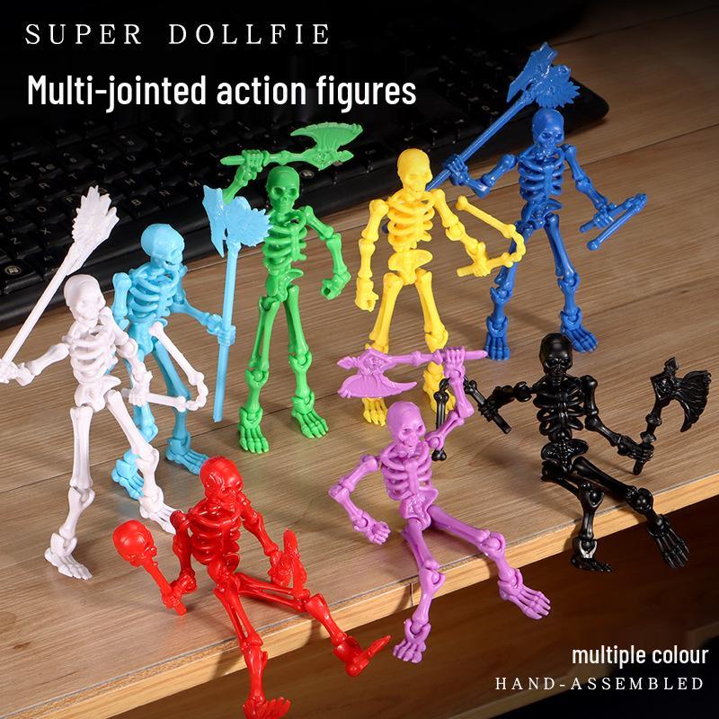 Skull Man Multi-Joint Movable DIY Assembly Bone Figurine