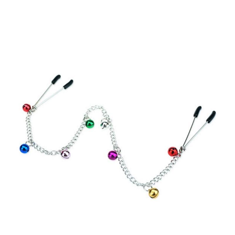 Colorful Bells Body Jewelry Chain with Adjustable Clips Clamps