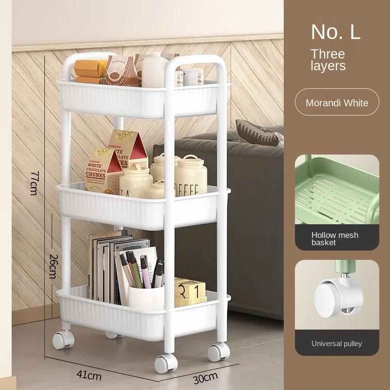 2-stöckiger rollender Küchenwagen Anti-Rutsch Servierwagen Wasserdicht Multifunktionaler Aufbewahrungs-Organizer Regalwagen Küche Badezimmer